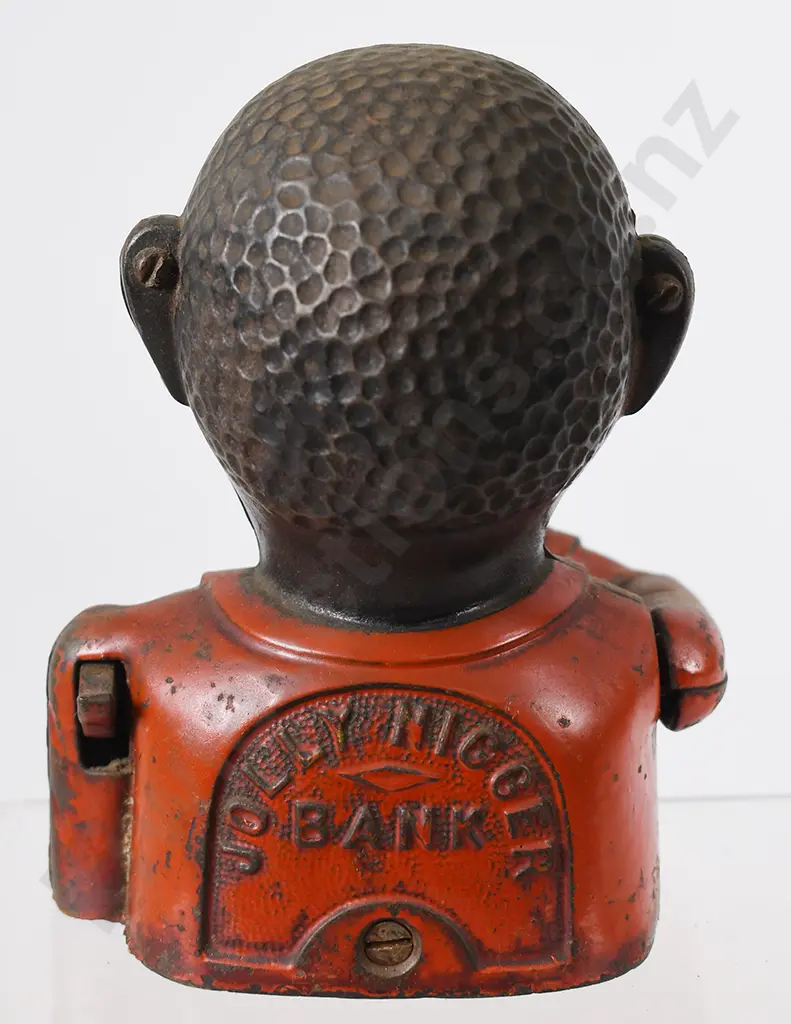 CAST IRON GREEDY NI**ER MONEY BANK Image 1++