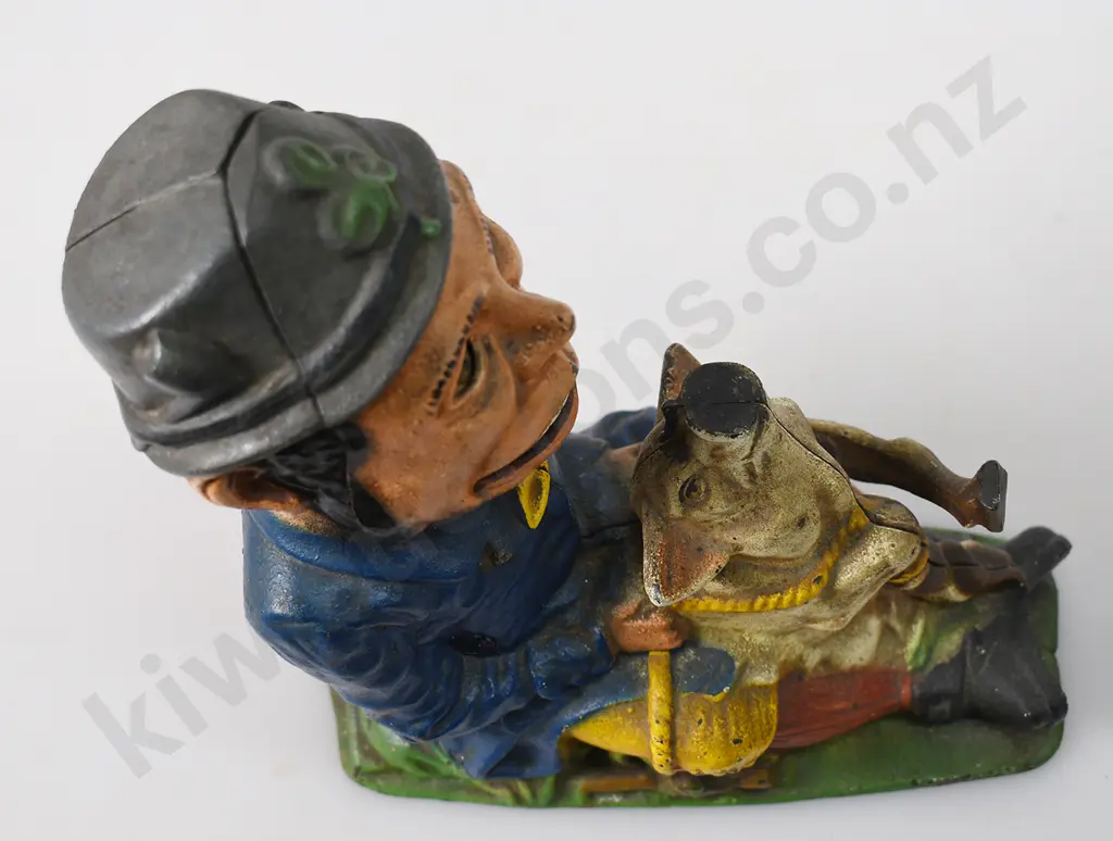 PADDY & THE PIG CAST IRON REPRODUCTION MONEY BANK Image 1++