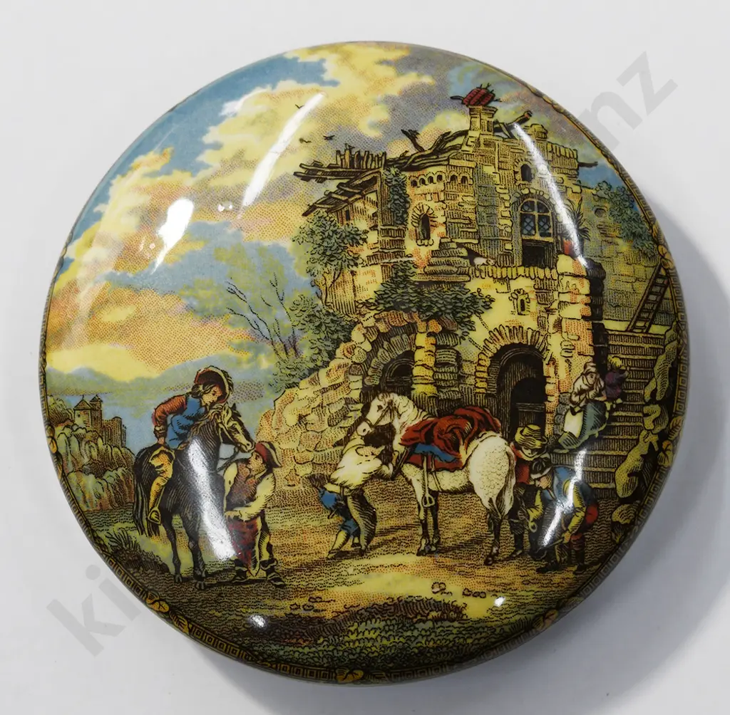 PRATTWARE POT LIDS, THE FARRIERS, FORDING THE STREAM Image 1++