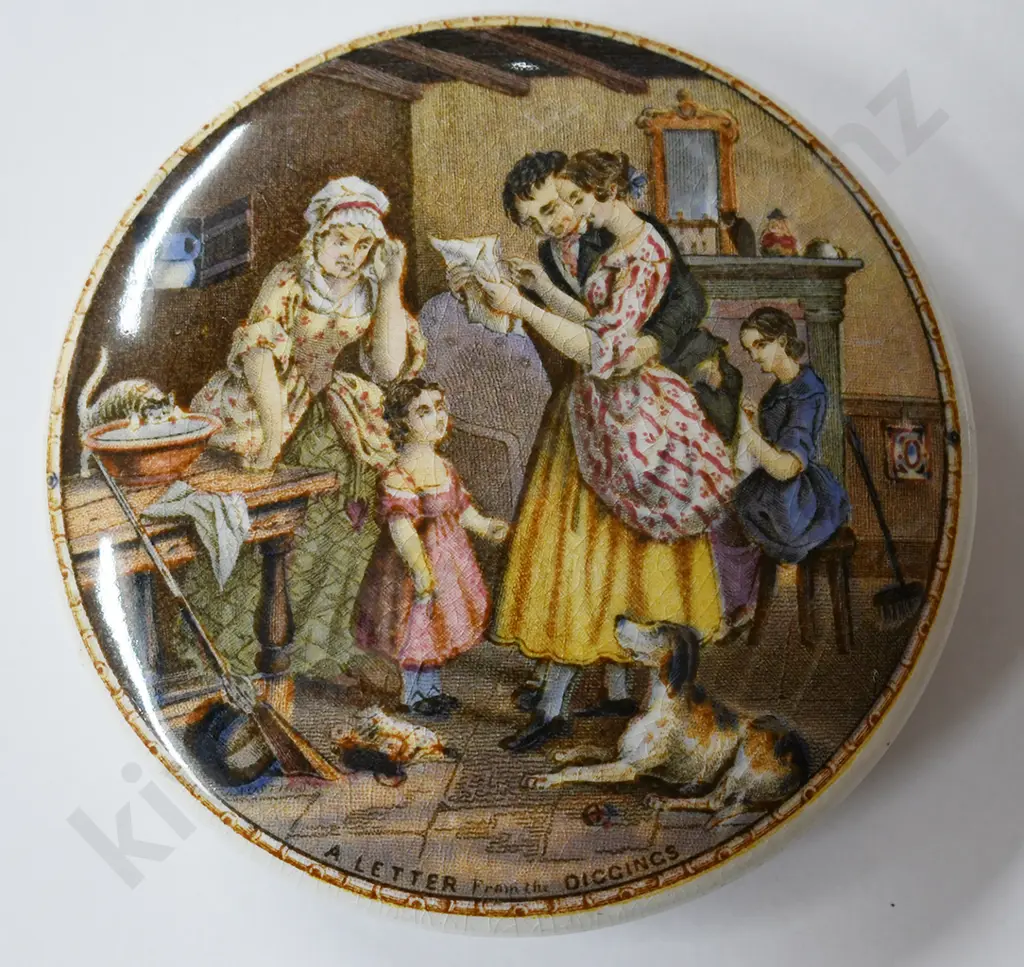 PRATTWARE POT LIDS, THE CAVALIER, LETTER FROM THE DIGGINGS Image 1++