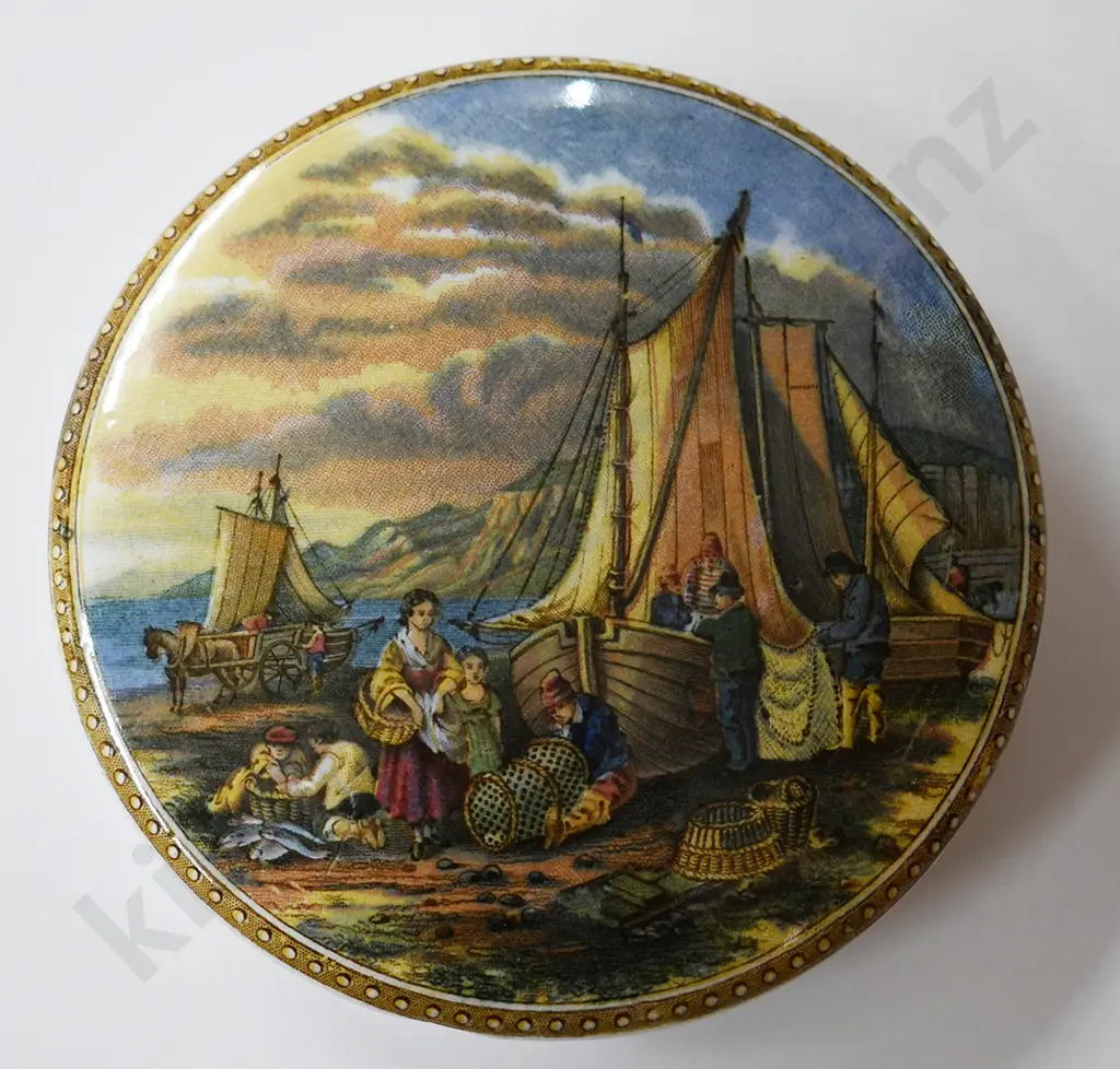 PRATTWARE POT LIDS, FISHING RELATED Image 1++