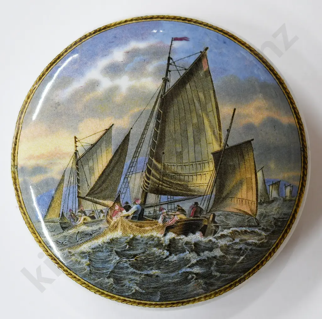 PRATTWARE POT LIDS, FISHING RELATED Image 1++