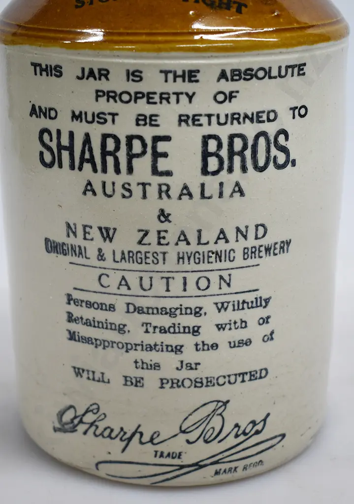 SHARPE BROS JAR 1/2 GALLON Image 1++