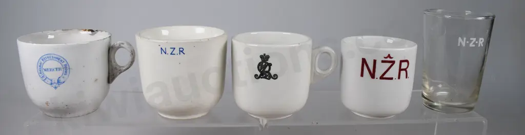 NZR RAILWAY REFRESHMENT ROOMS CUPS & DRINKING GLASS Image 1++