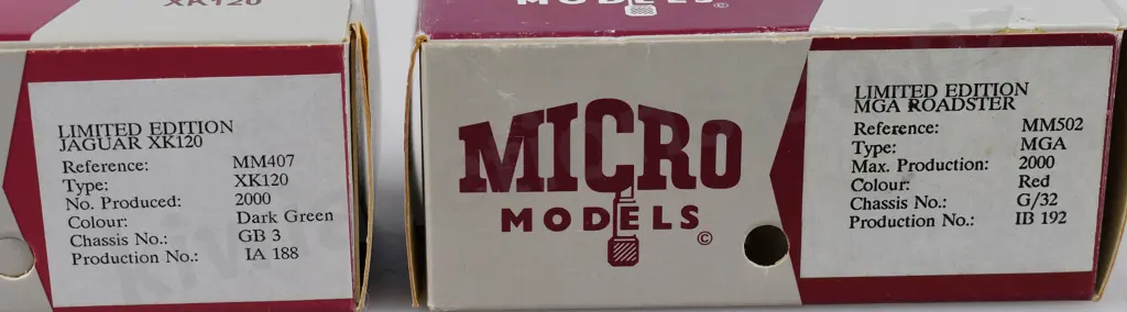 MICRO MODELS JAGUAR & MGA ROADSTER Image 1++