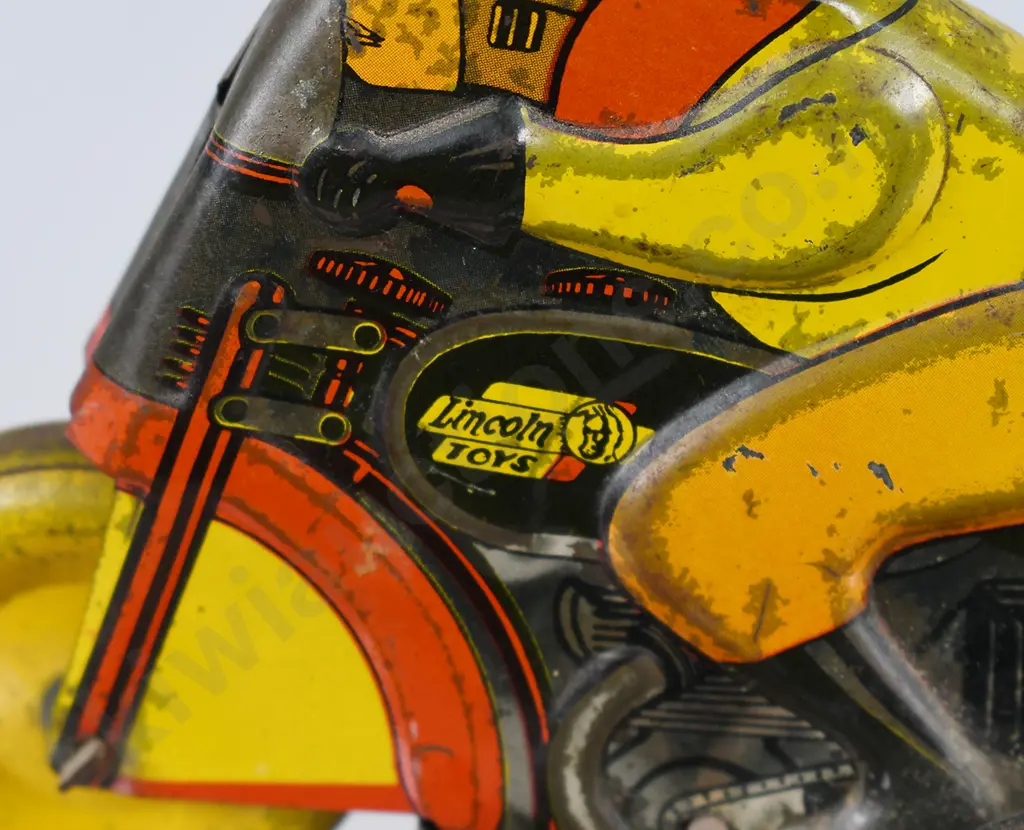 LINCOLN TOYS CLOCKWORK MOTORCYCLIST Image 1++