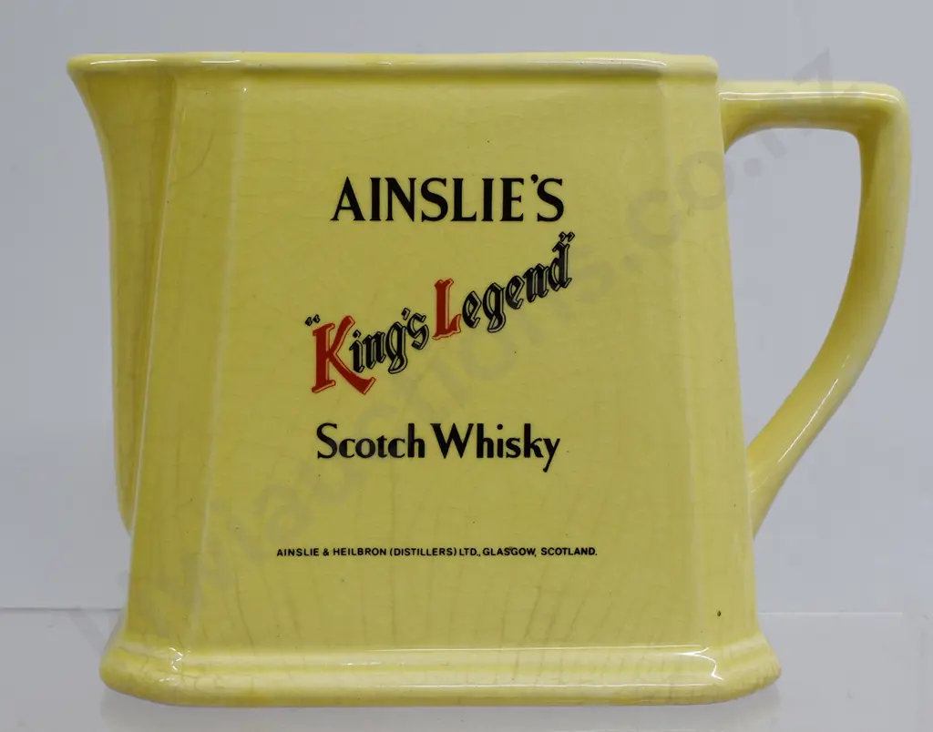 AINSLIE'S KINGS LEGEND SCOTCH WHISKY JUG Image 1++