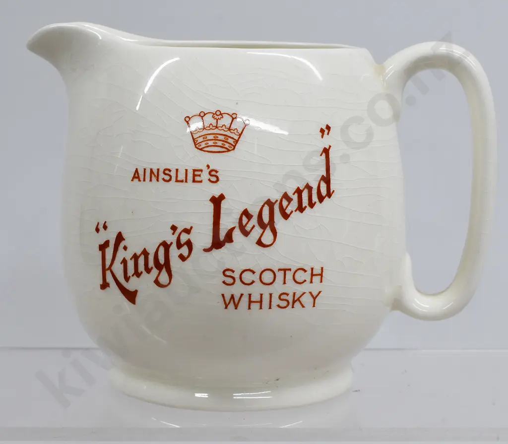 AINSLIE'S KINGS LEGEND SCOTCH WHISKY JUG Image 1++