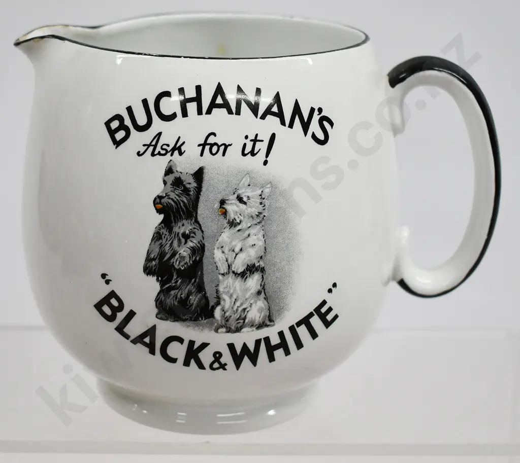 BUCHANAN’S BLACK & WHITE WHISKY WATER JUG Image 1++