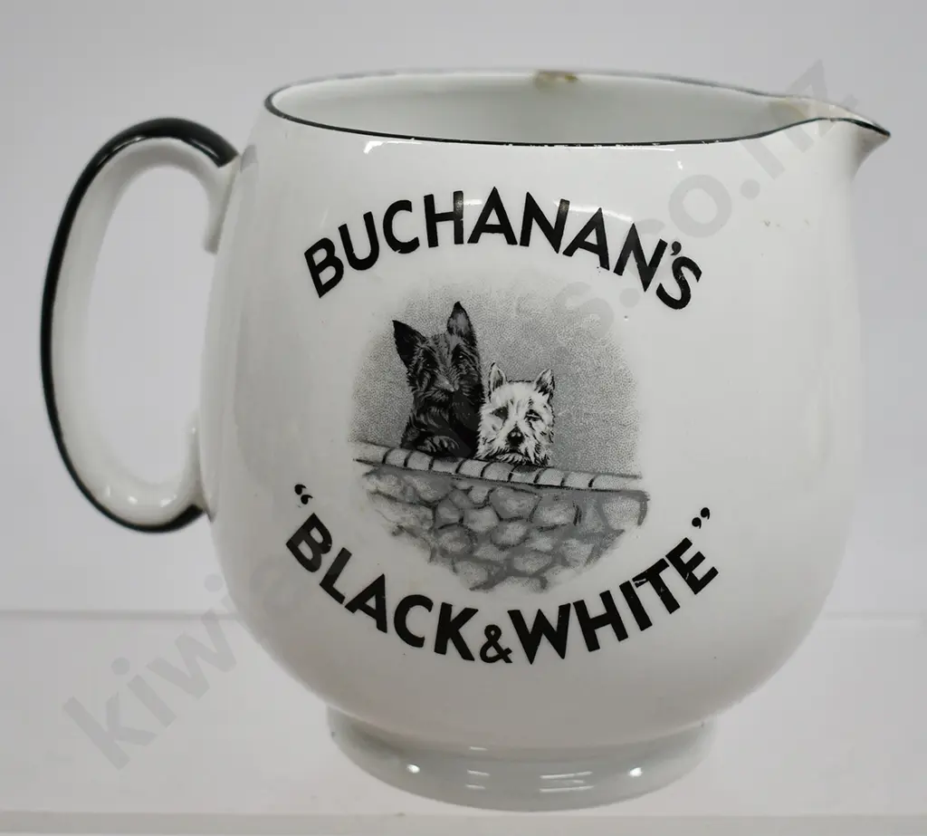 BUCHANAN’S BLACK & WHITE WHISKY WATER JUG Image 1++