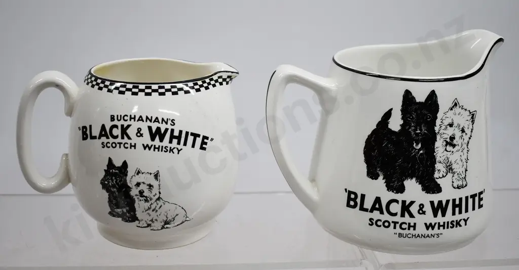 BUCHANAN’S BLACK & WHITE WHISKY WATER JUGS Image 1++