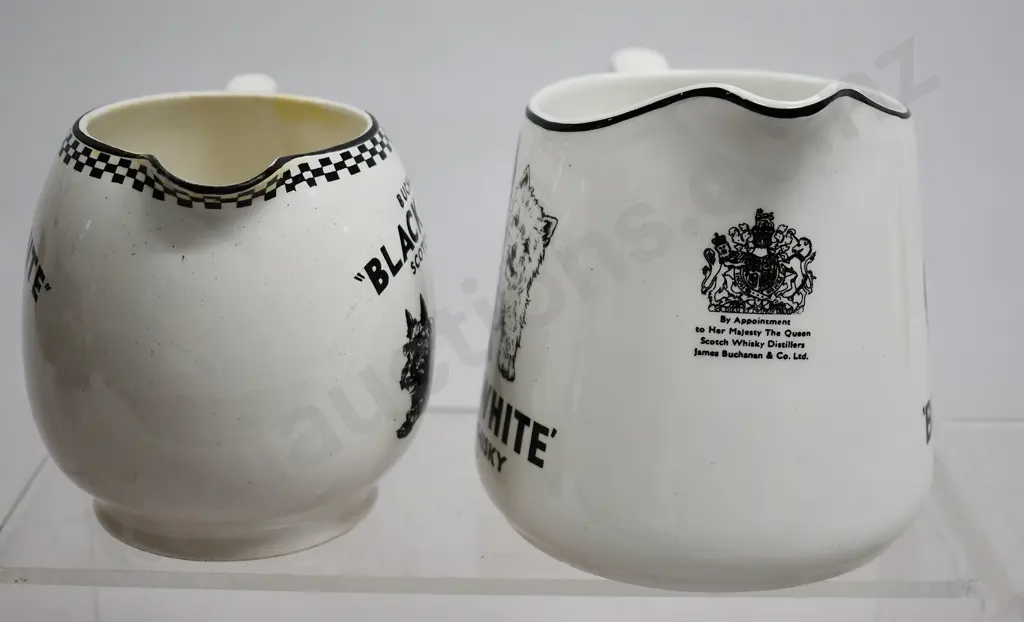 BUCHANAN’S BLACK & WHITE WHISKY WATER JUGS Image 1++