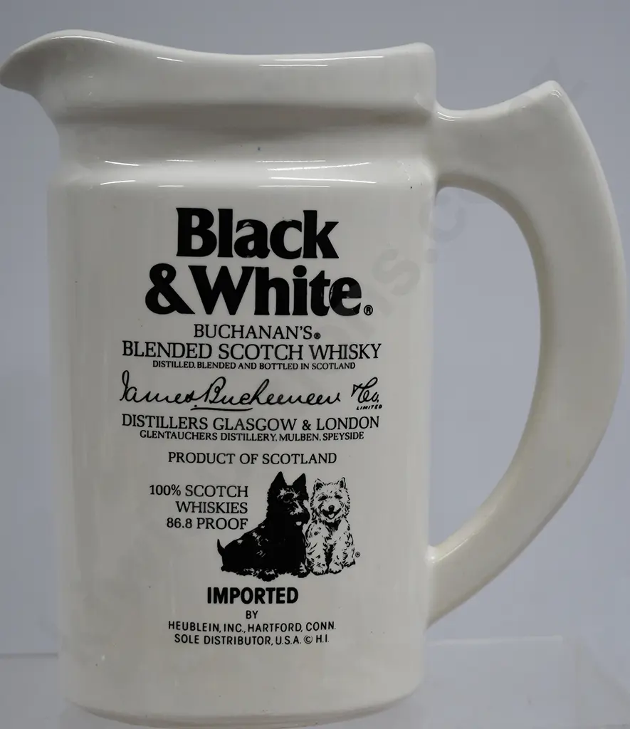 BUCHANANS BLACK & WHITE WHISKY JUG Image 1++