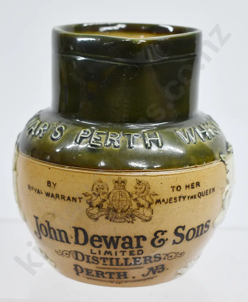 DEWAR'S PERTH WHISKY STONEWARE WHISKY WATER JUG Image 1++