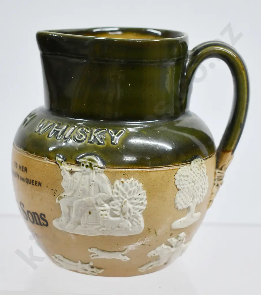 DEWAR'S PERTH WHISKY STONEWARE WHISKY WATER JUG Image 1++