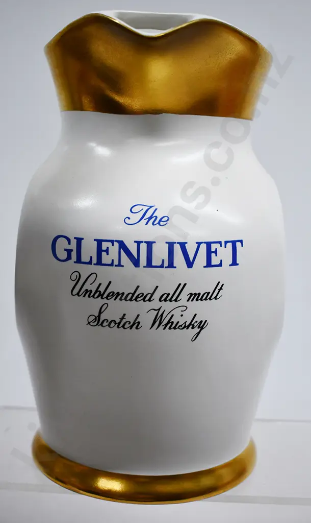 GLENLIVET UNBLENDED ALL MALT SCOTCH WHISKY ADVERTISING WATER JUG Image 1++
