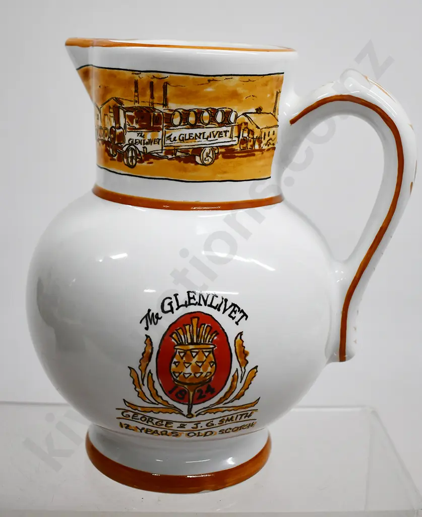 GLENLIVET 12 YEARS OLD SCOTCH ADVERTISING WATER JUG Image 1++