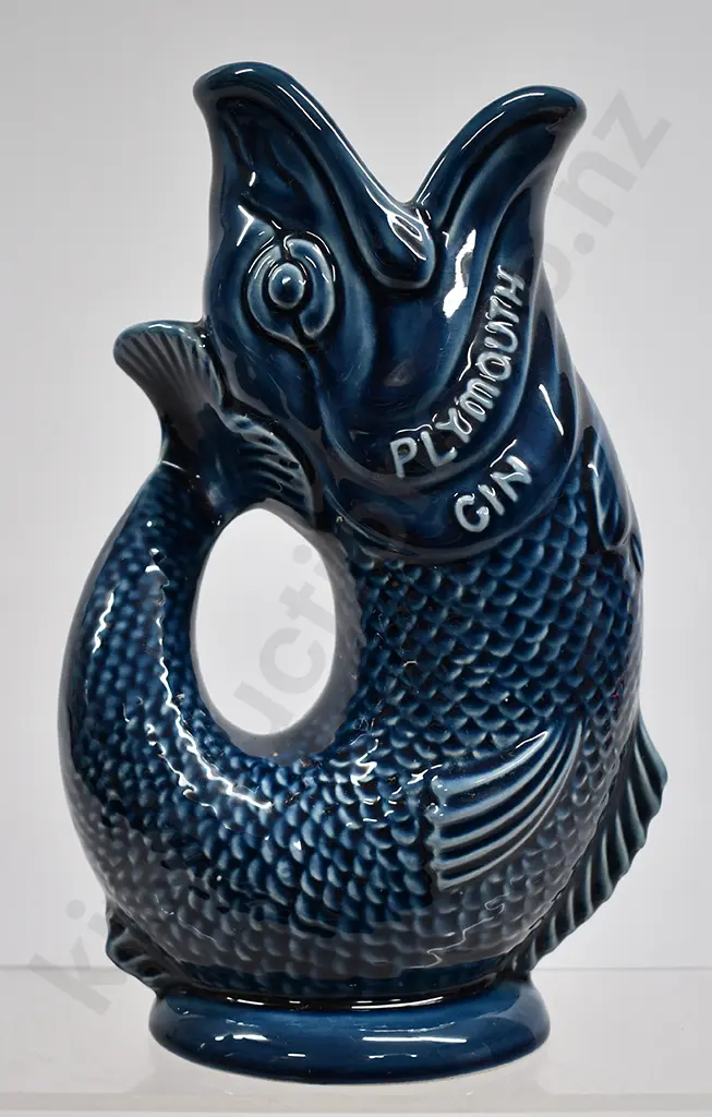 PLYMOUTH GIN GURGLING FISH JUG Image 1++