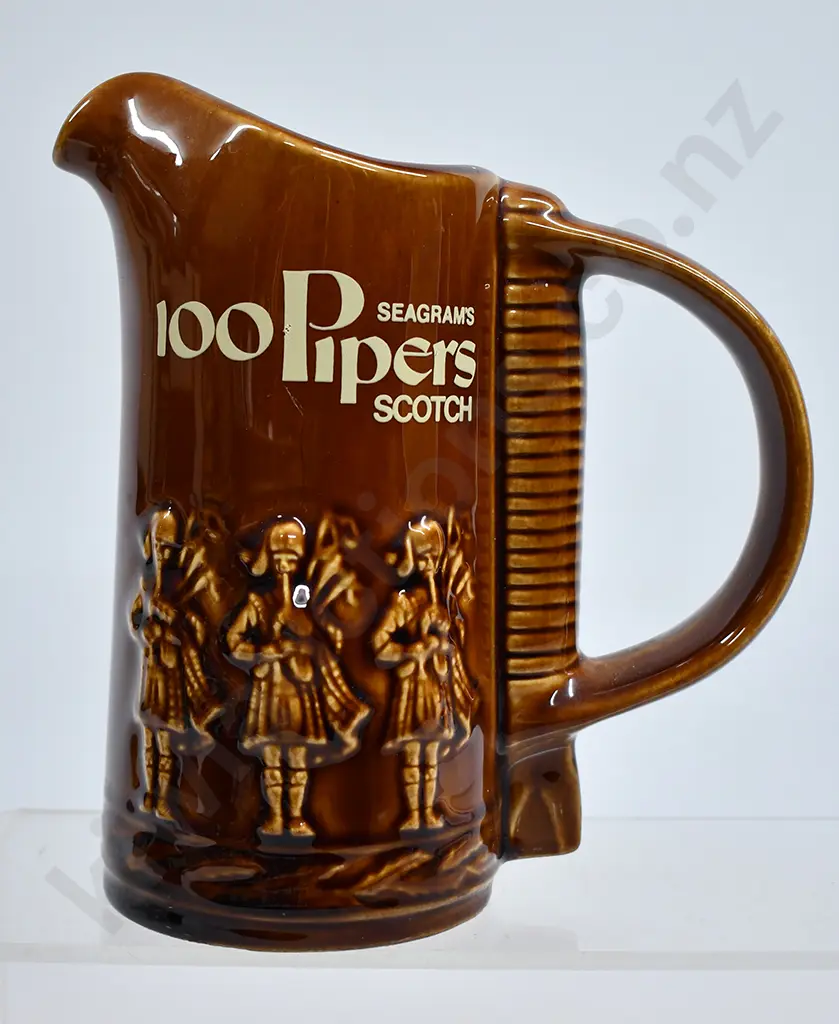 SEAGRAMS 100 PIPERS SCOTCH WHISKY JUG Image 1++