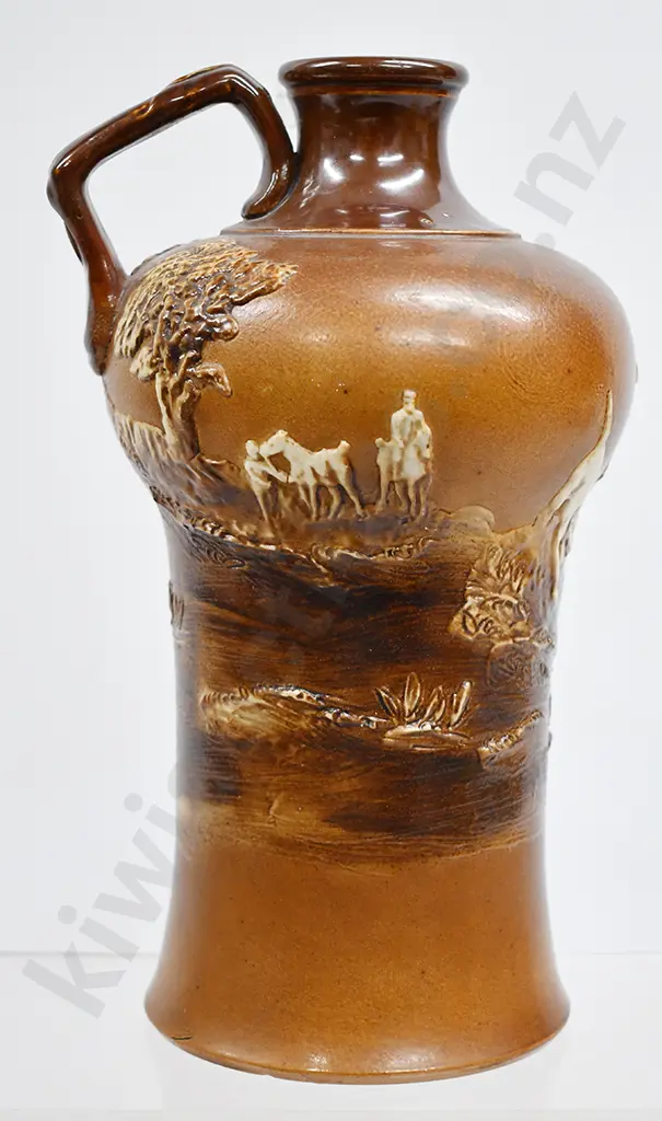 ROYAL DOULTON STONEWARE HUNTING SCENE WHISKY DECANTER Image 1++