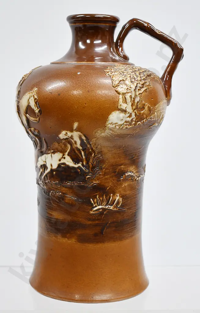 ROYAL DOULTON STONEWARE HUNTING SCENE WHISKY DECANTER Image 1++