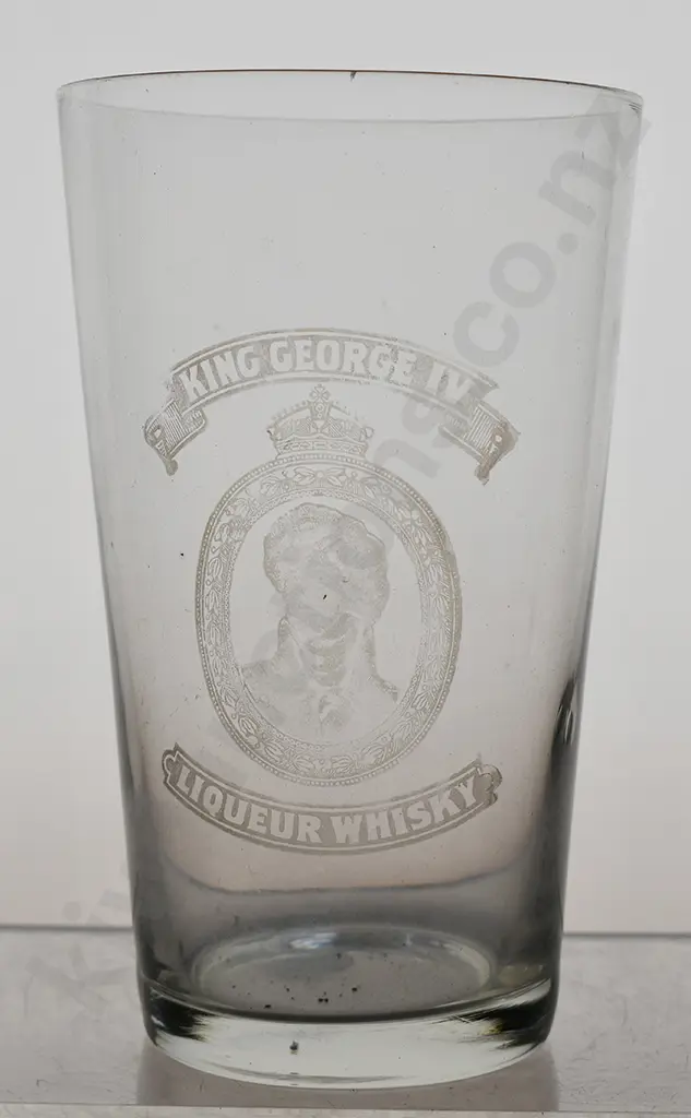 KING GEORGE IV DRINKING GLASS Image 1++