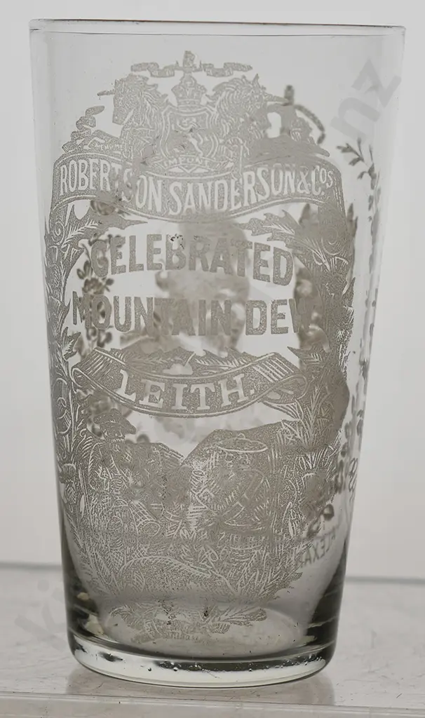 ROBERTSON SANDERSON MOUNTAIN DEW DRINKING GLASS Image 1++