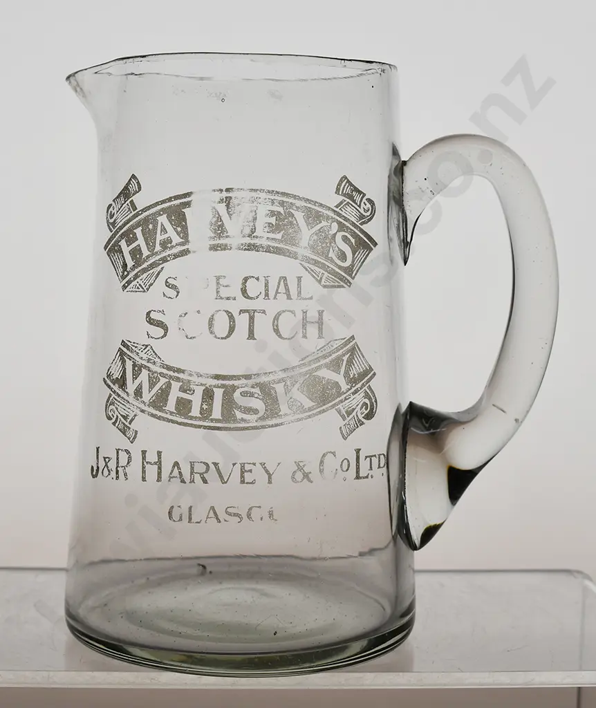 HARVEY'S SCOTCH WHISKY GLASS WATER JUG Image 1++
