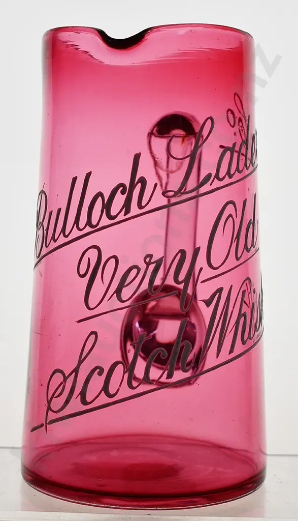 BULLOCH LADE SCOTCH WHISKY RUBY GLASS JUG Image 1++