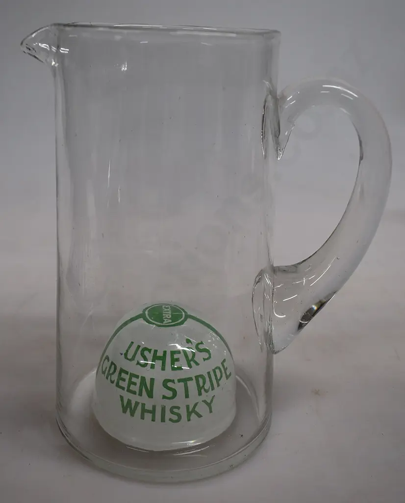 USHER'S GREEN STRIPE WHISKY JUG Image 1++