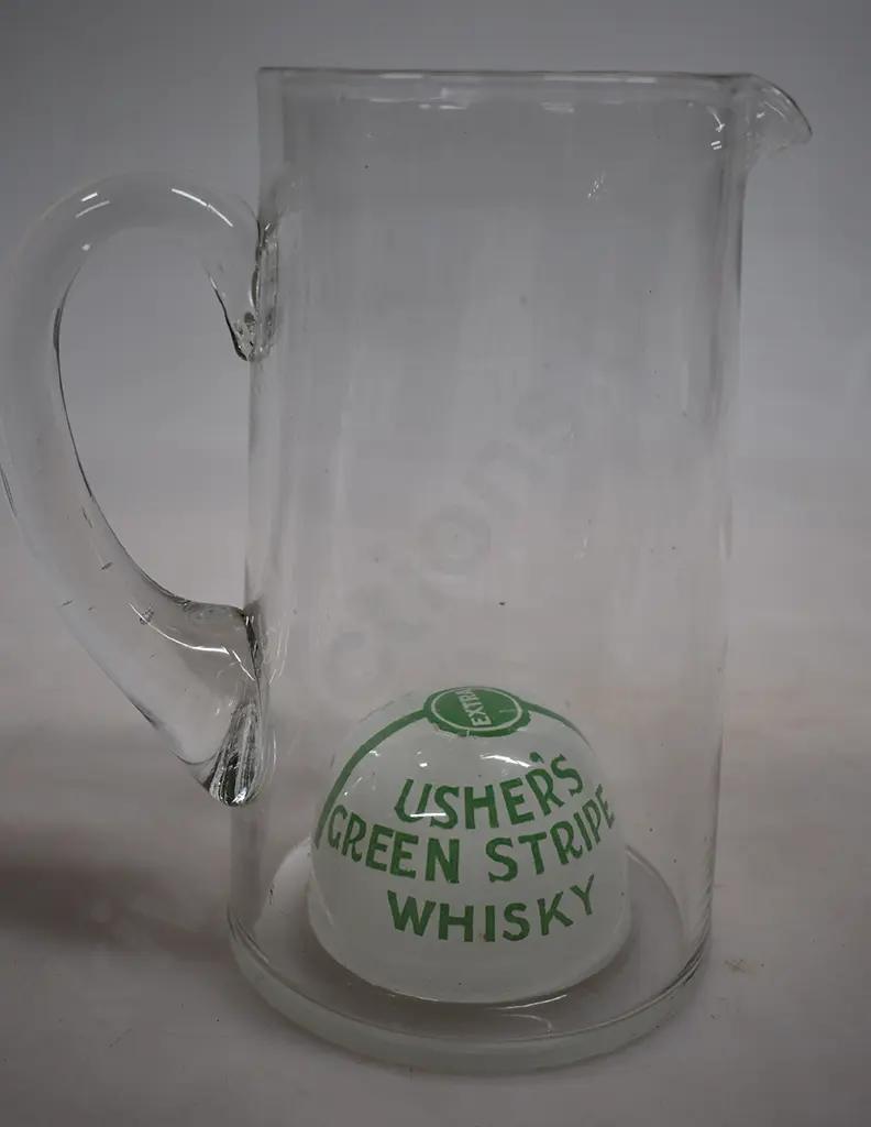 USHER'S GREEN STRIPE WHISKY JUG Image 1++