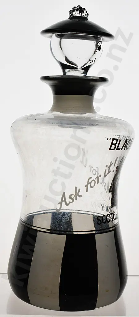 BLACK & WHITE GLASS DECANTER Image 1++