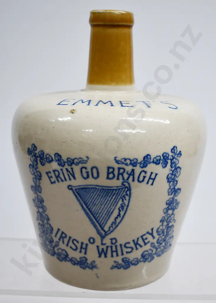 EMMET’S STONEWARE OLD IRISH WHISKEY JUG Image 1++