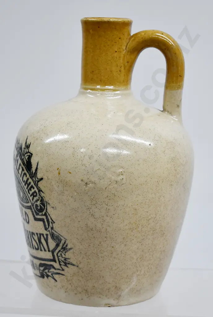 JOHNSON BASKER & FLETCHER STONEWARE WHISKY JUG Image 1++