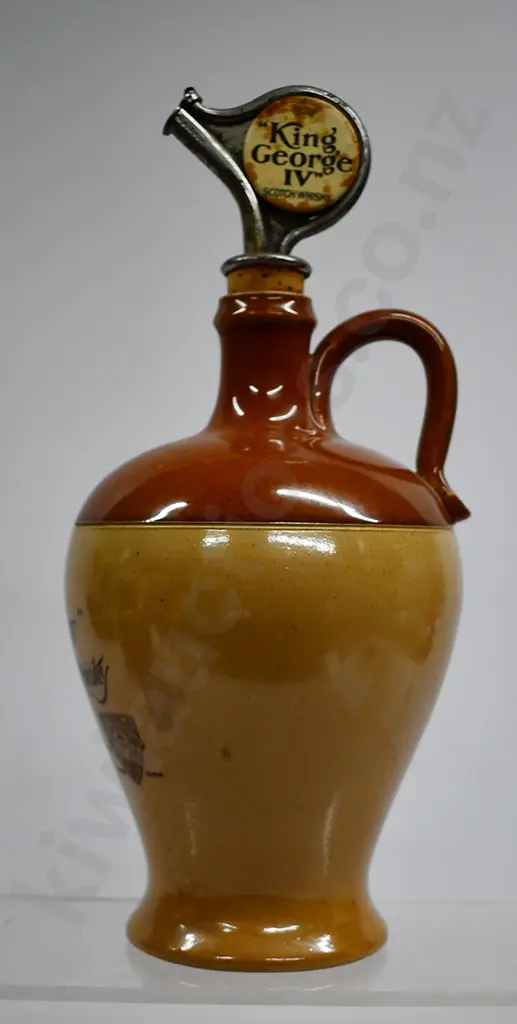 KING GEORGE IV STONEWARE WHISKY JUG Image 1++