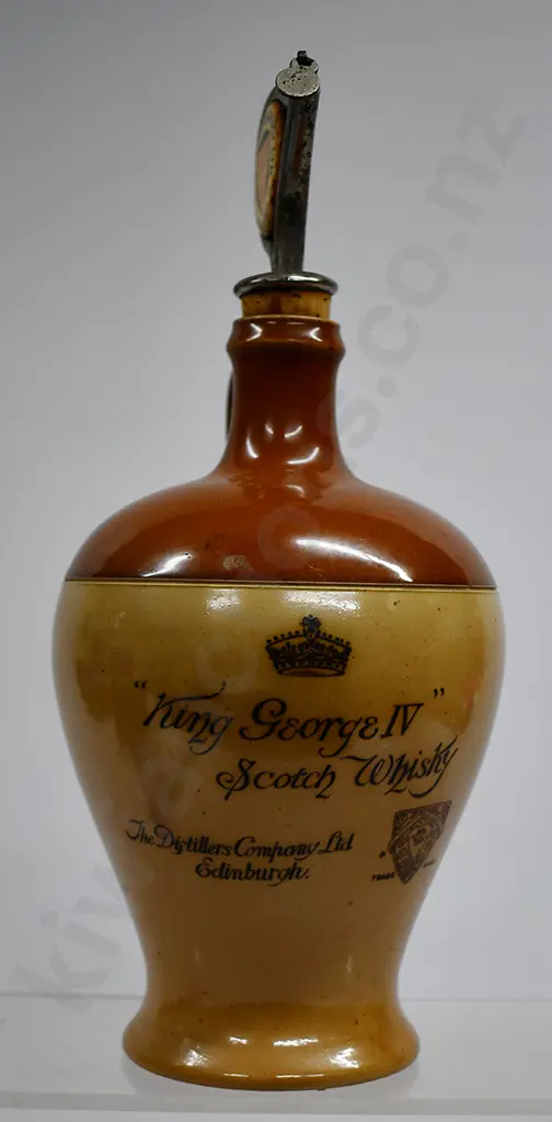 KING GEORGE IV STONEWARE WHISKY JUG Image 1++