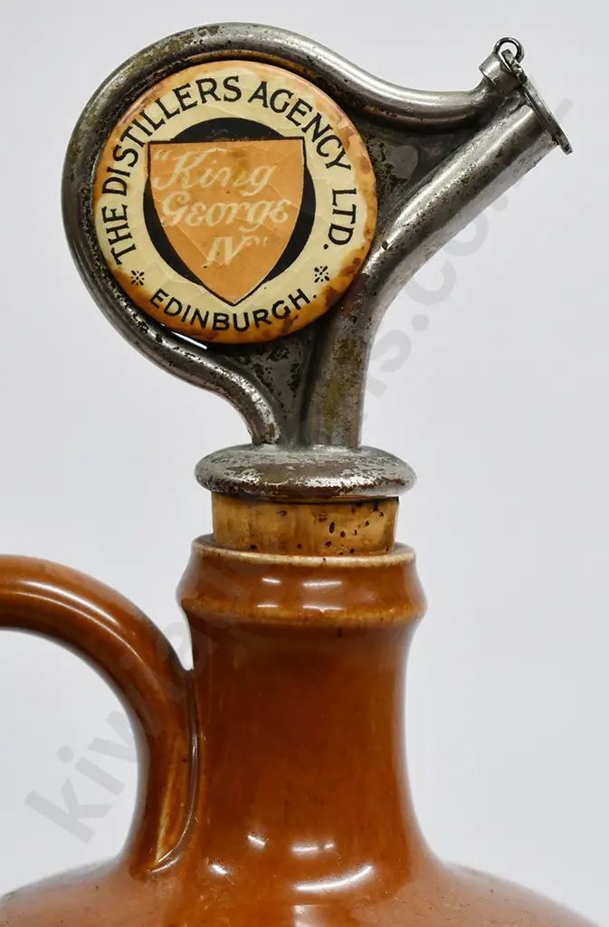KING GEORGE IV STONEWARE WHISKY JUG Image 1++