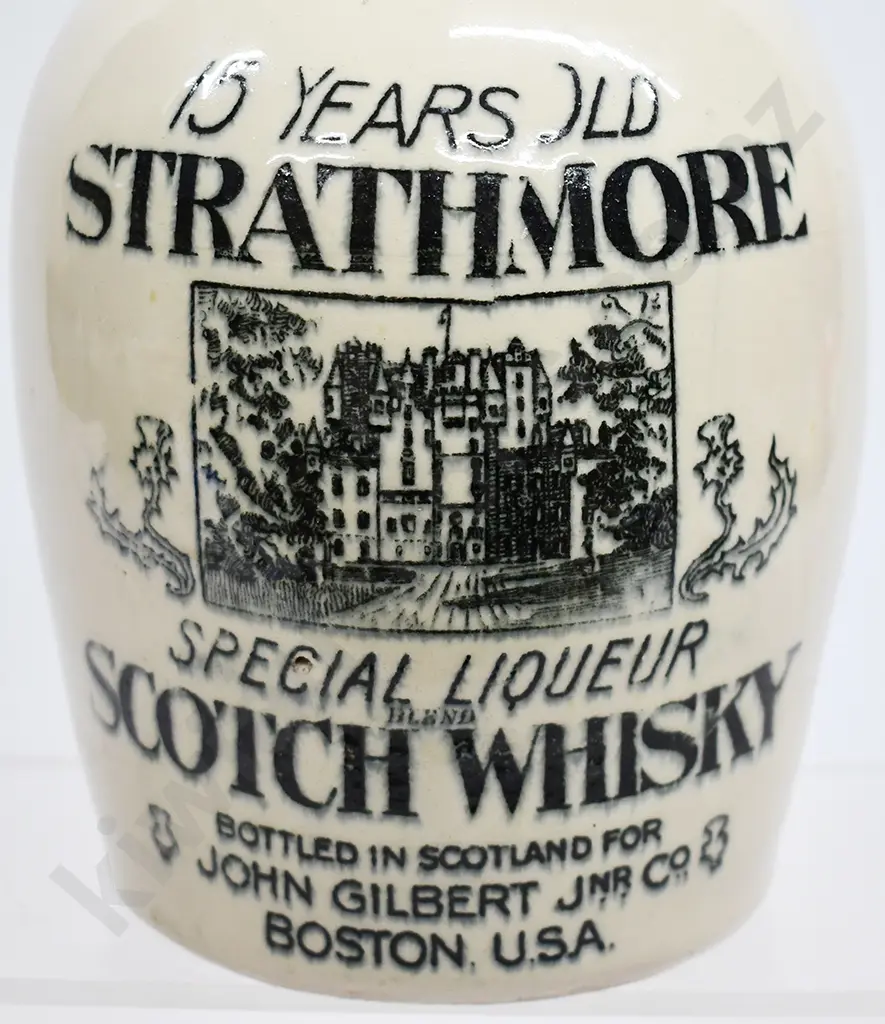 STRATHMORE SCOTCH WHISKY STONEWARE WHISKY JUG Image 1++