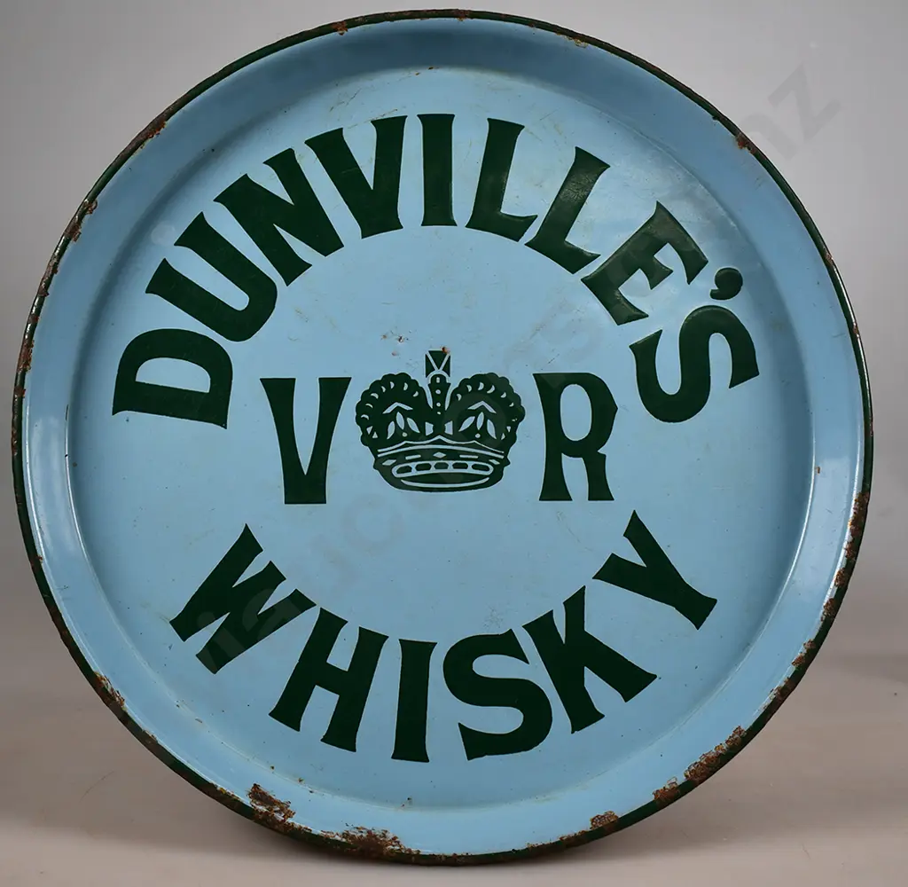 DUNVILLE’S WHISKY ENAMEL DRINKS TRAY Image 1++