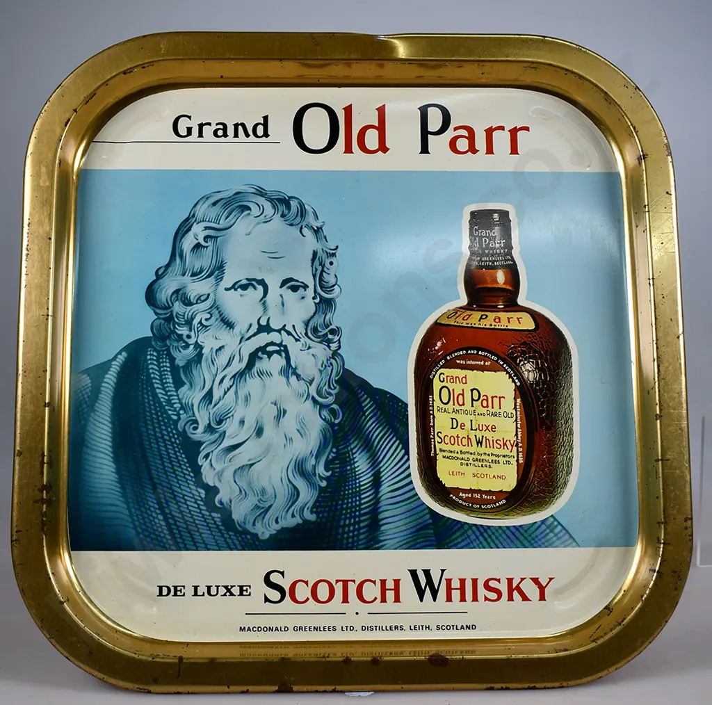 GRAND OLD PARR SCOTCH WHISKY DRINKS TRAY Image 1++