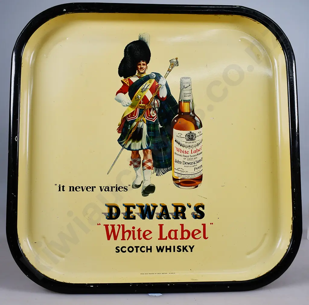DEWARS WHITE LABEL SCOTCH WHISKY DRINKS TRAY Image 1++