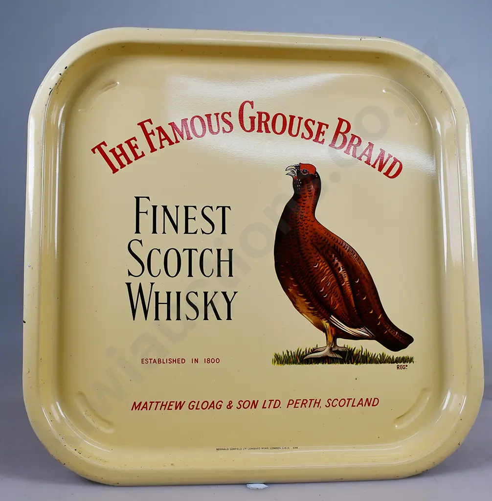 FAMOUS GROUSE SCOTCH WHISKY DRINKS TRAY Image 1++
