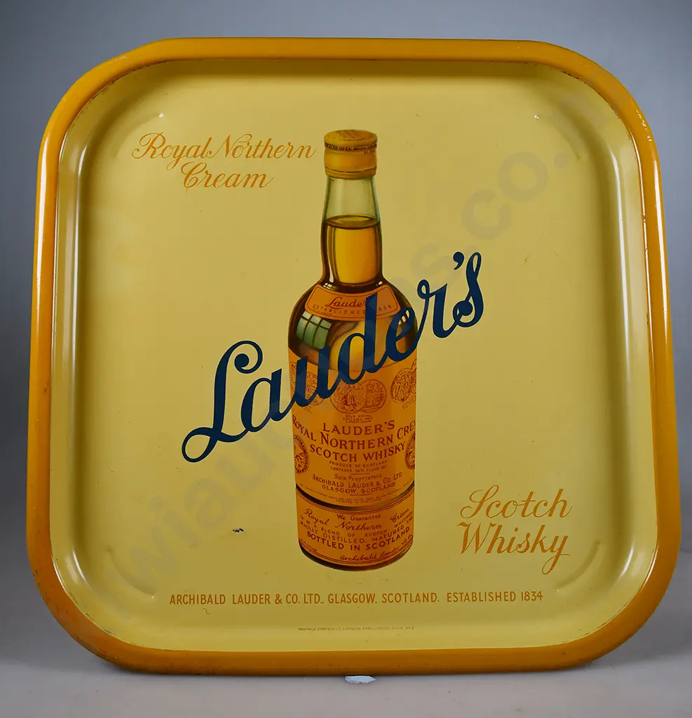 LAUDER'S SCOTCH WHISKY DRINKS TRAY Image 1++