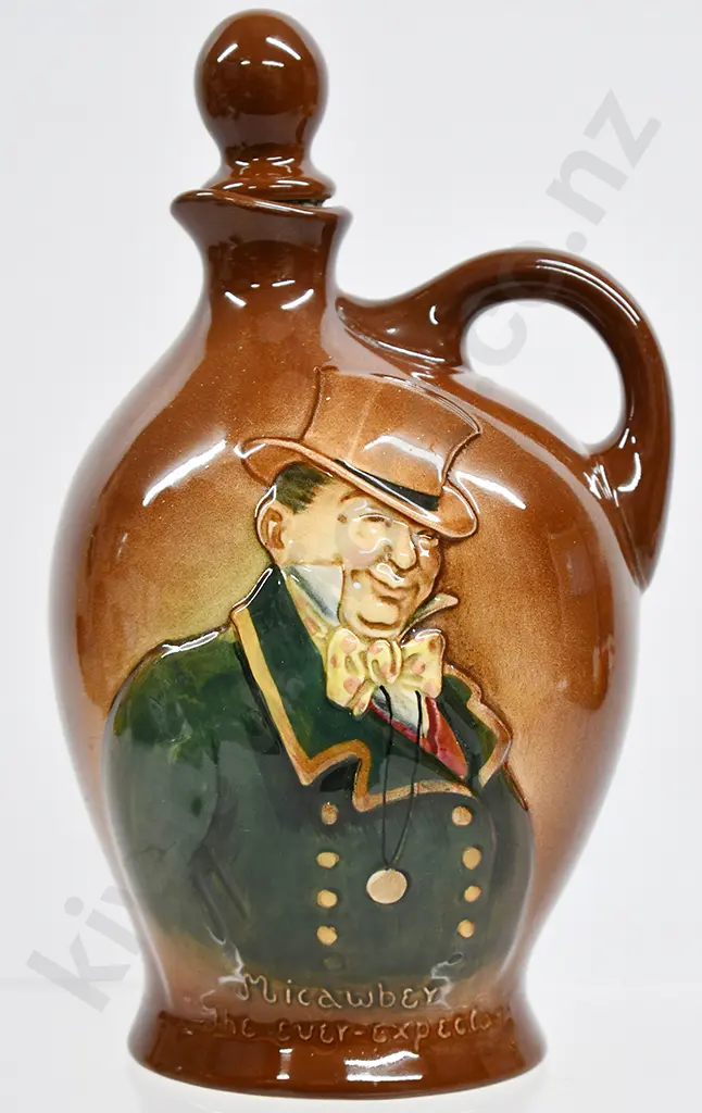 ROYAL DOULTON KINGSWARE MICAWBER FLASK Image 1++