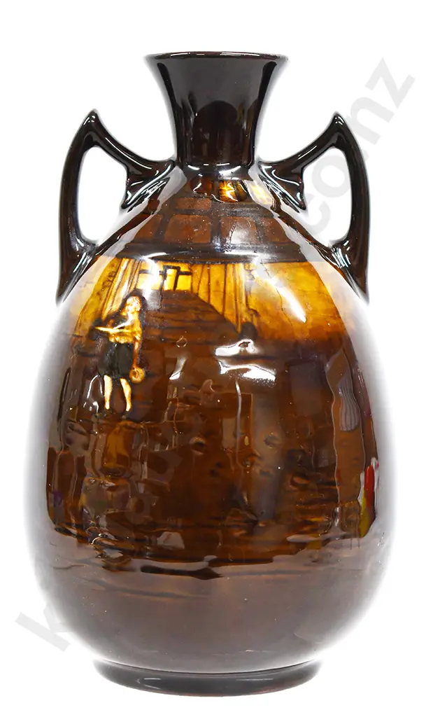 ROYAL DOULTON KINGSWARE TAVERN SCENES FLASK Image 1++