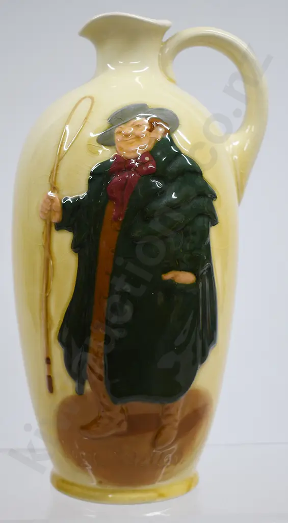 ROYAL DOULTON QUEENSWARE FLASK TONY WELLER Image 1++