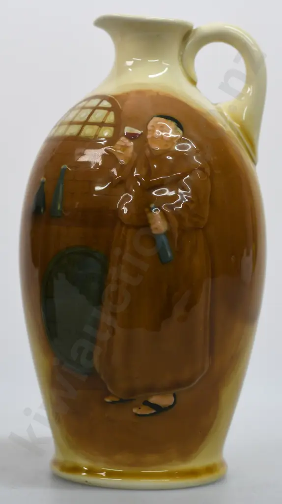 ROYAL DOULTON QUEENSWARE FLASK THE MONK Image 1++
