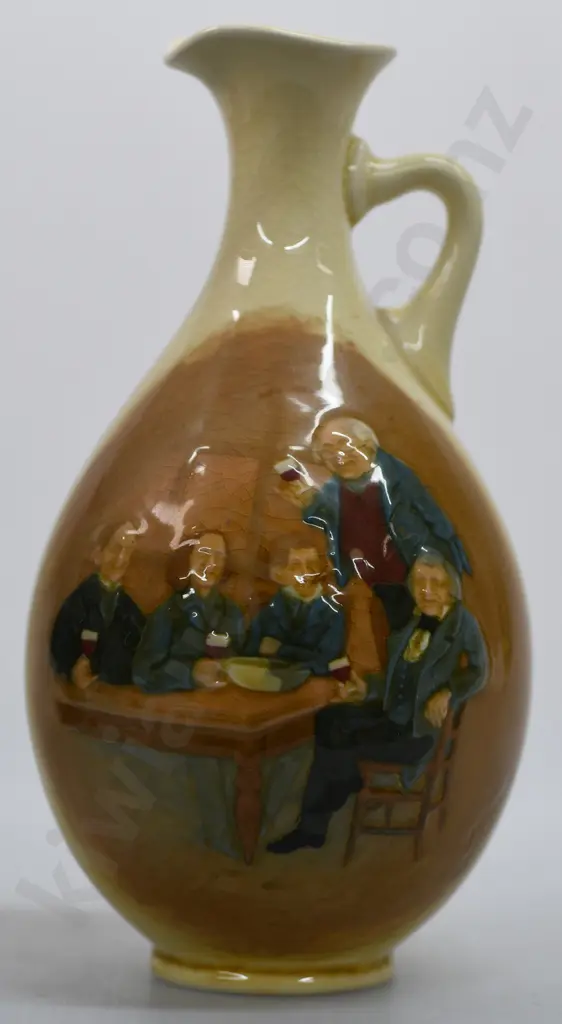 ROYAL DOULTON QUEENSWARE FLASK PICKWICK PROPOSES A TOAST Image 1++
