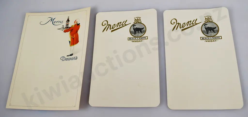 DEWAR'S/WHITE HORSE DIARIES & BLACK & WHITE/DEWAR'S MENUS Image 1++