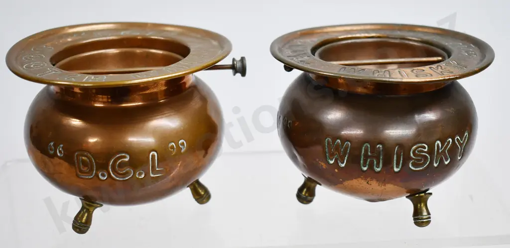 KING GEORGE IV & DCL SCOTCH WHISKY ASHTRAYS Image 1++